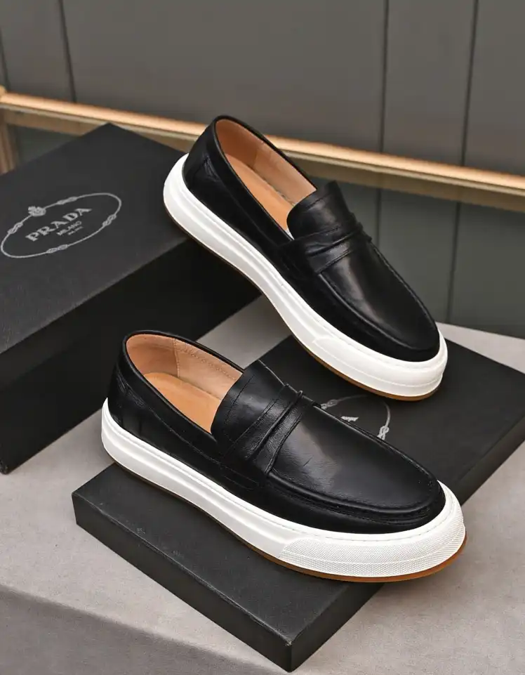 hype Prada Leather Shoes