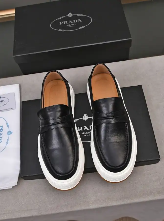 hype Prada Leather Shoes