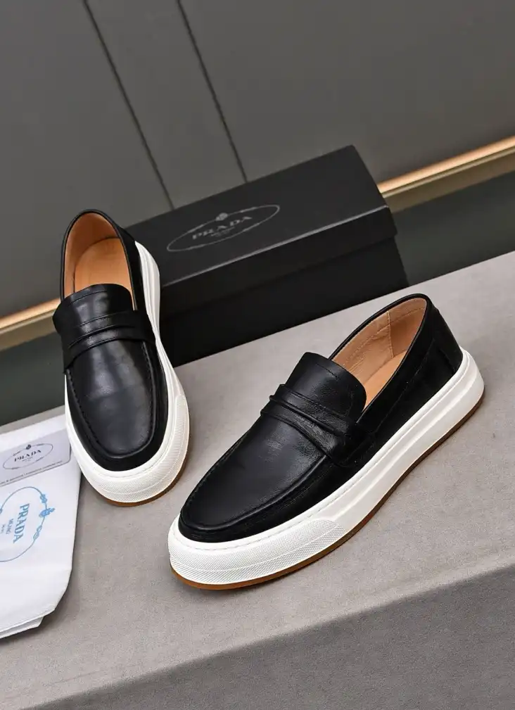 hype Prada Leather Shoes