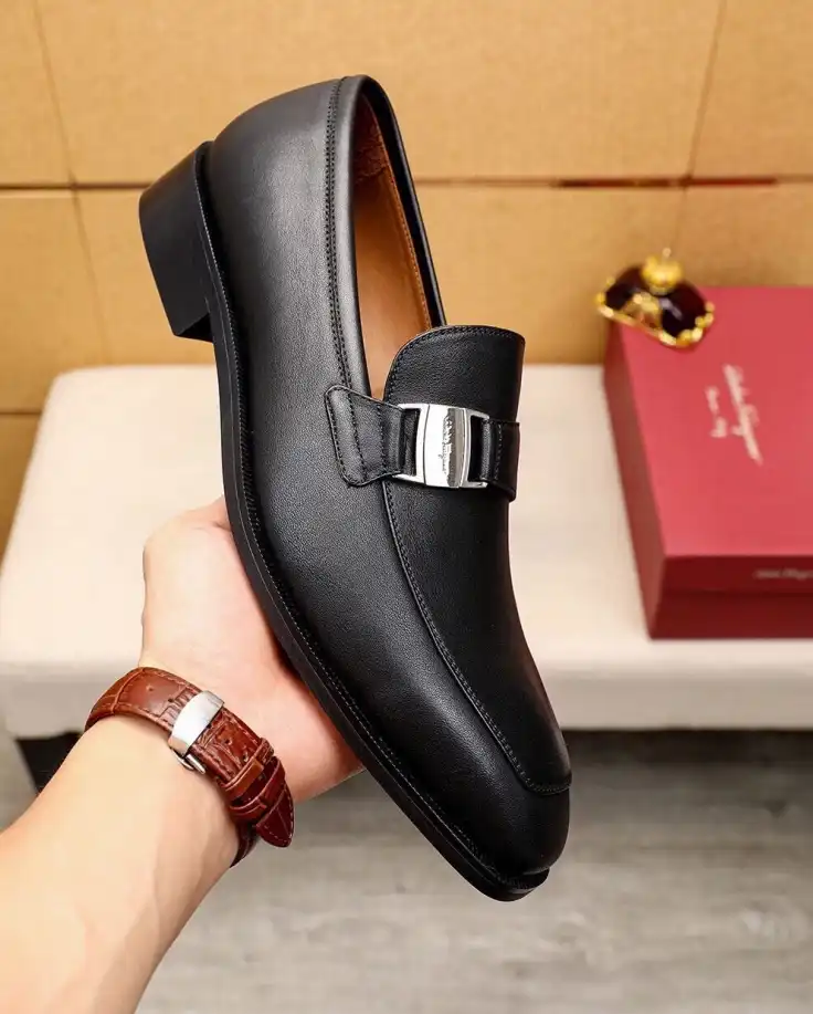 hype Ferragamo Leather Shoes