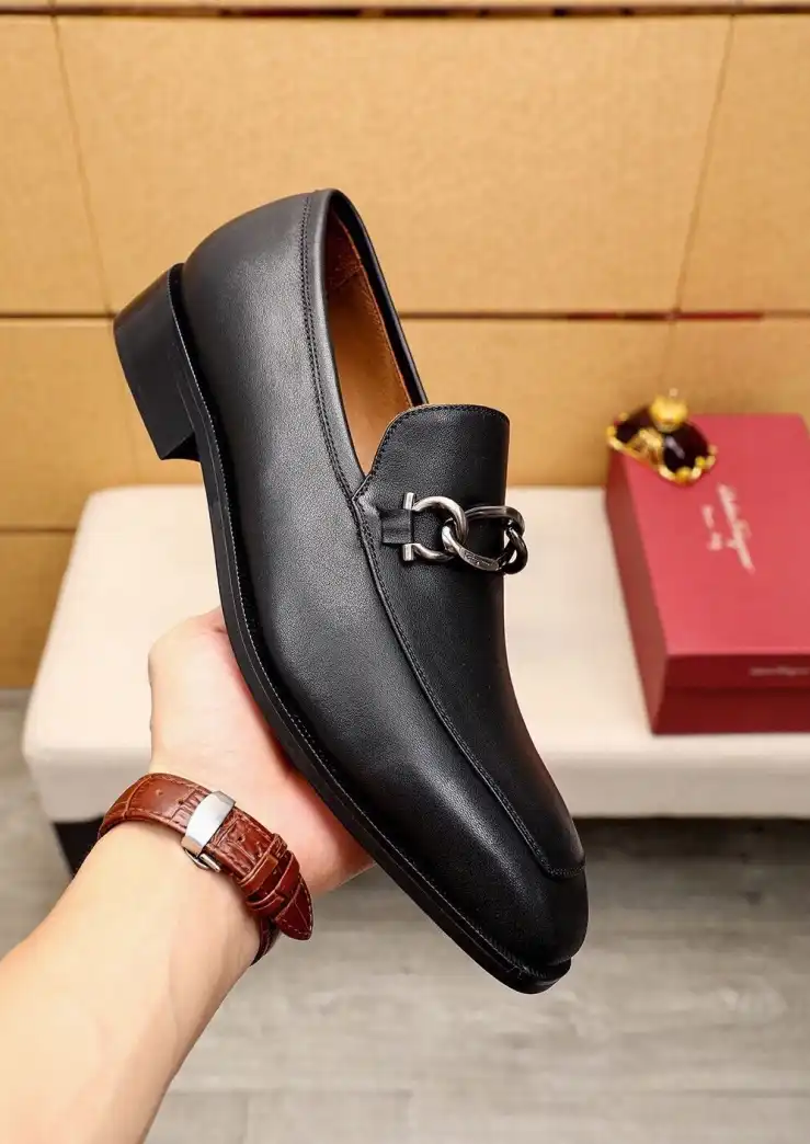 hype Ferragamo Leather Shoes