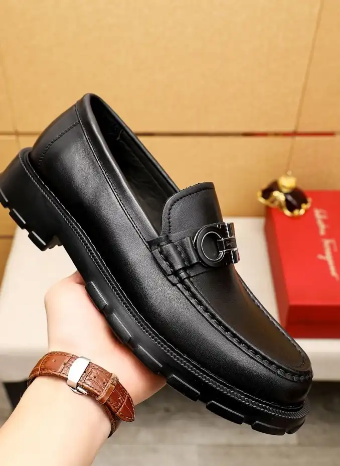 hype Ferragamo Leather Shoes