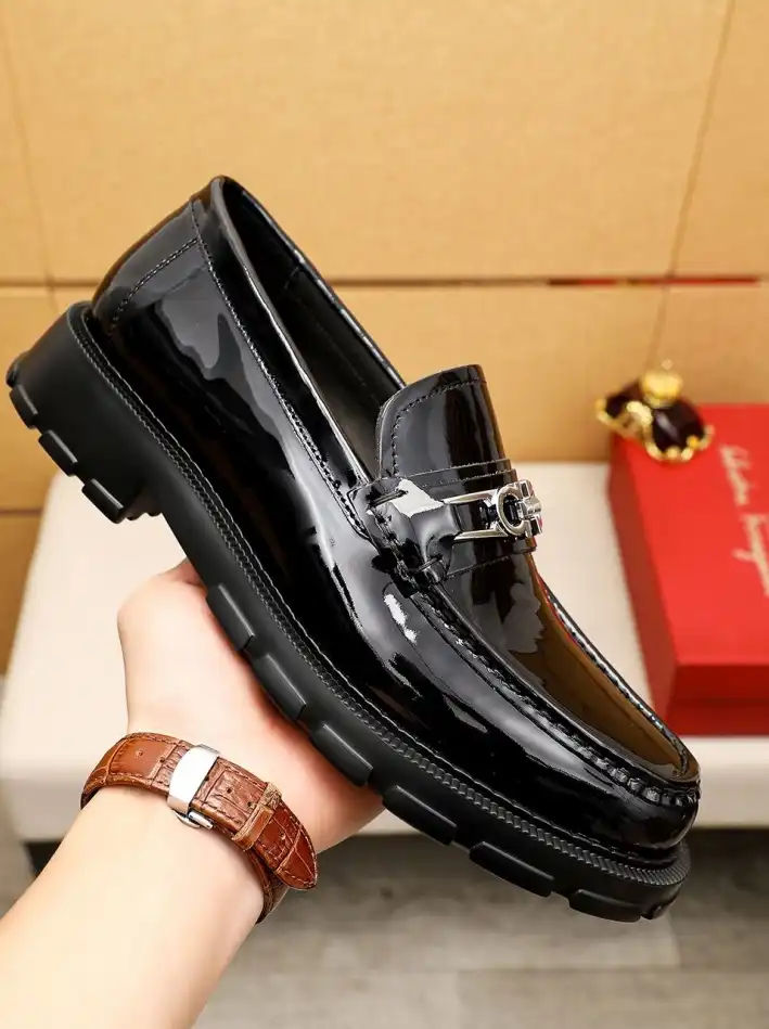 hype Ferragamo Leather Shoes