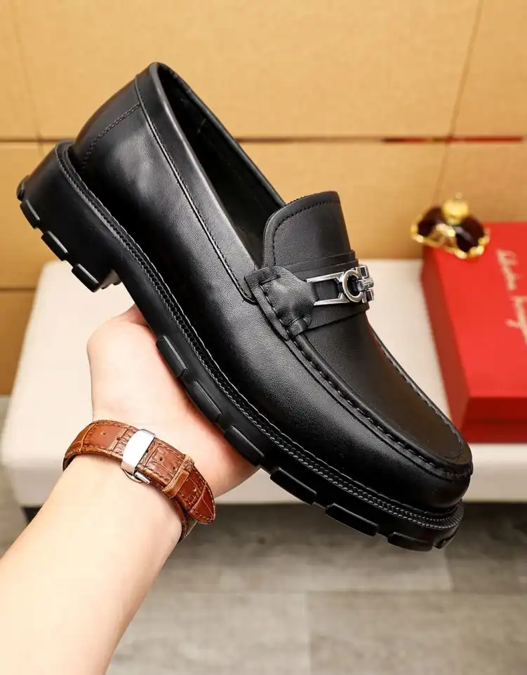 hype Ferragamo Leather Shoes