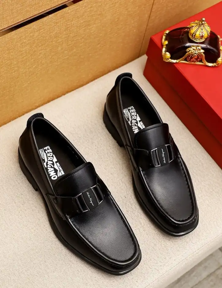 hype Ferragamo Leather Shoes