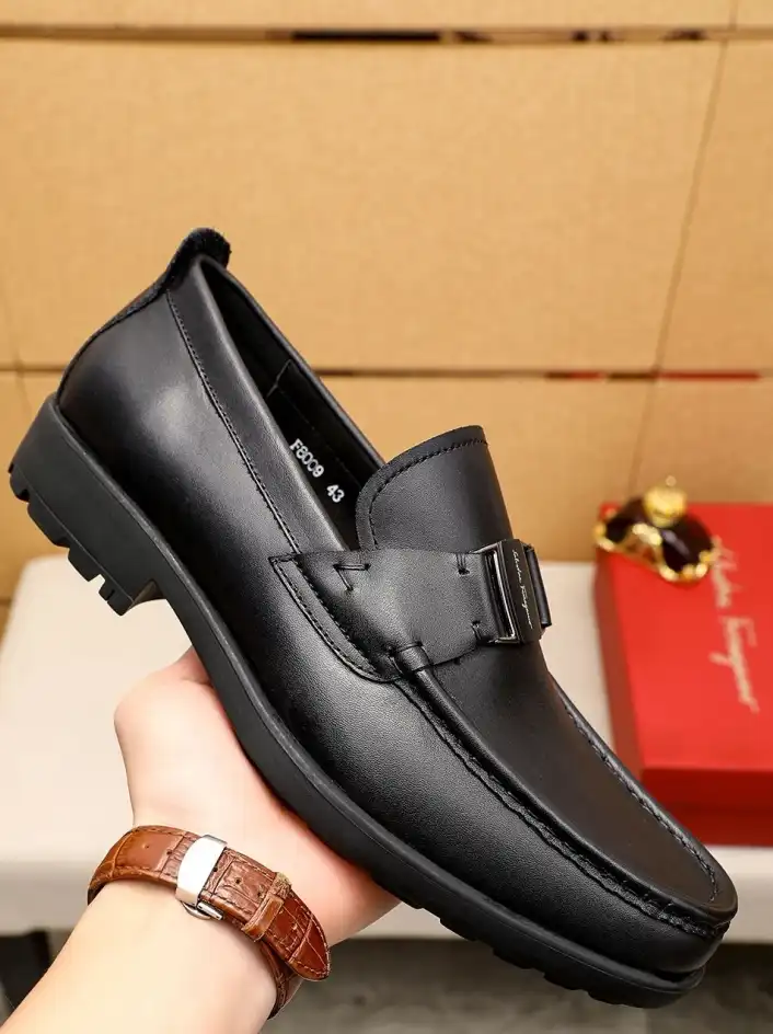 hype Ferragamo Leather Shoes