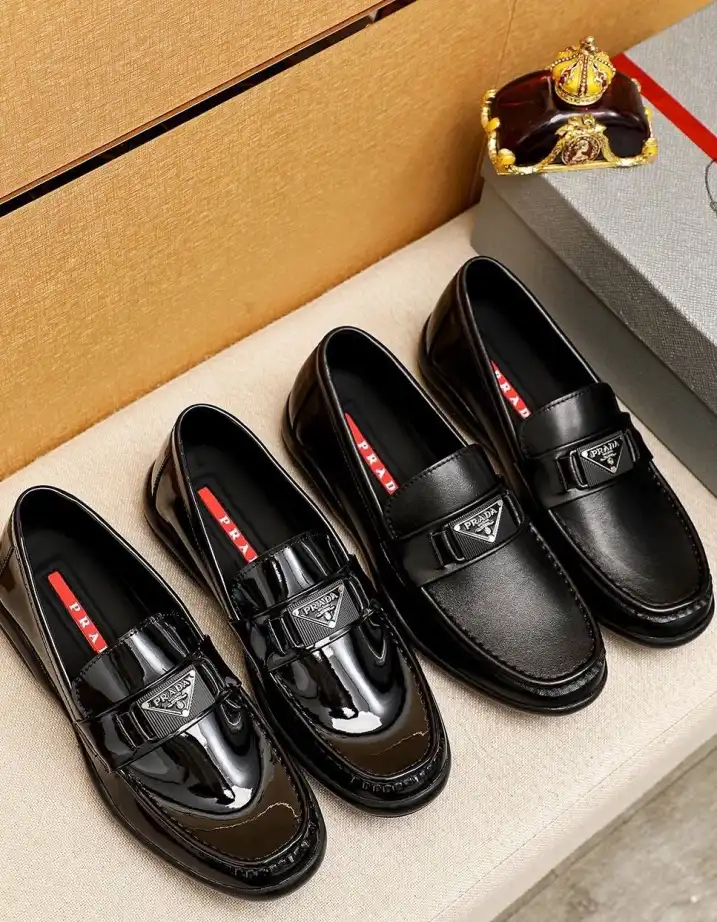 hype Prada Leather Shoes