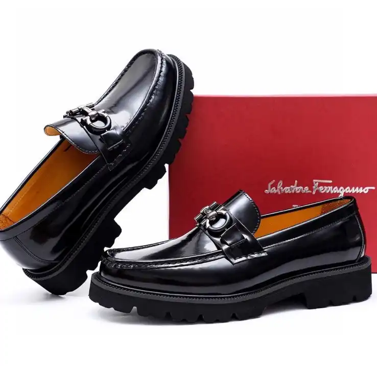 hype Ferragamo Leather Shoes