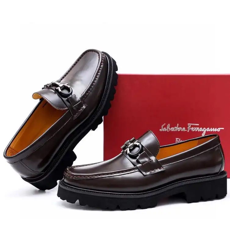 hype Ferragamo Leather Shoes