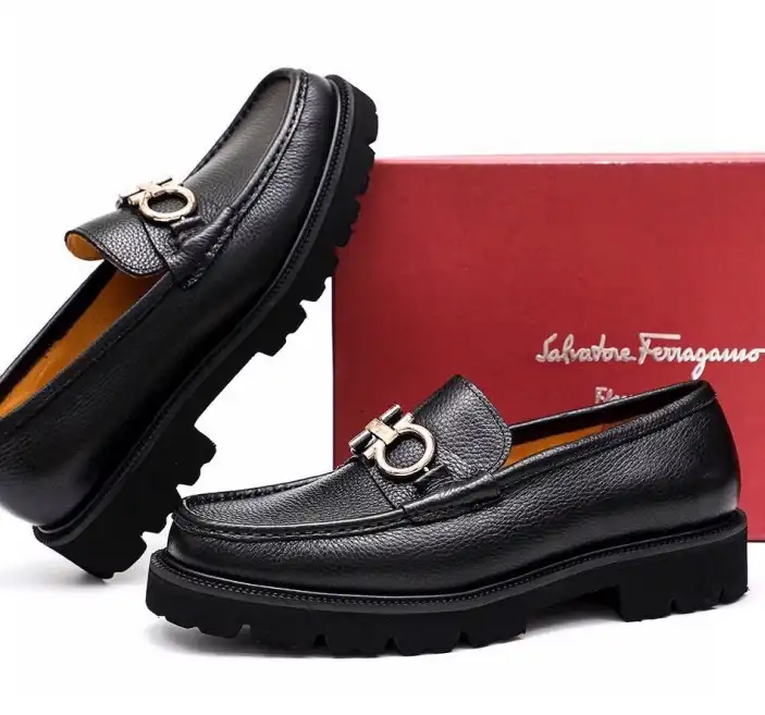 hype Ferragamo Leather Shoes