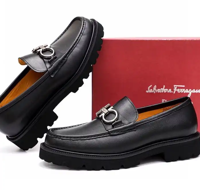 hype Ferragamo Leather Shoes