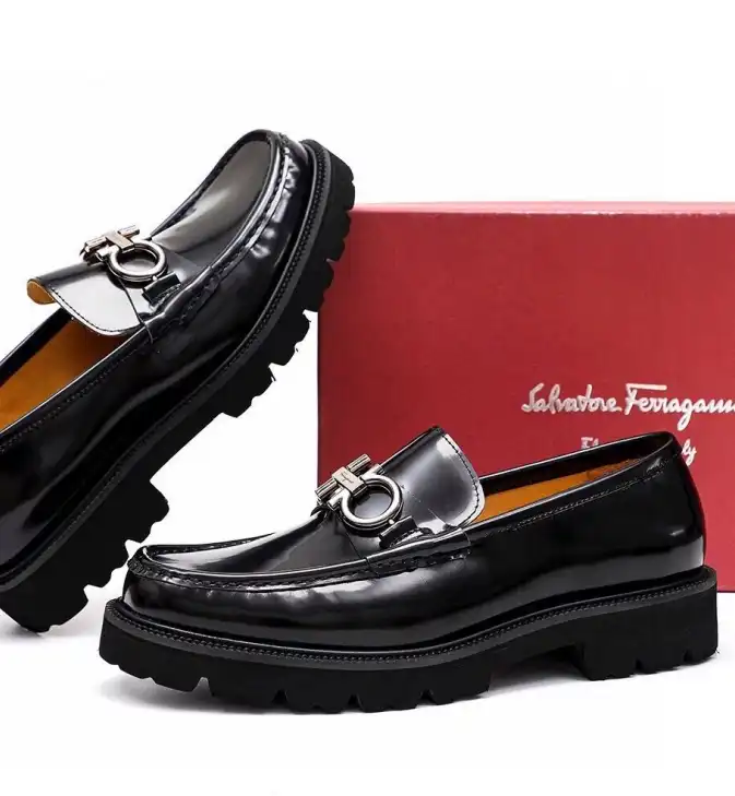 hype Ferragamo Leather Shoes