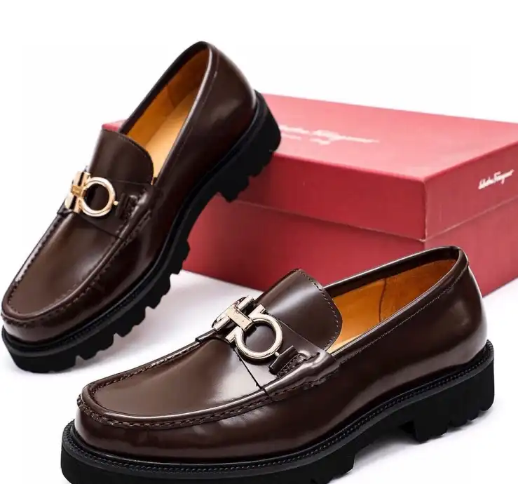 hype Ferragamo Leather Shoes