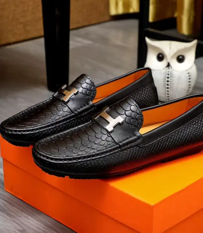 hype Hermes Leather Shoes