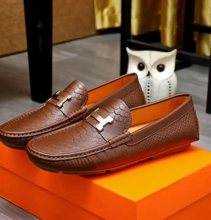 hype Hermes Leather Shoes