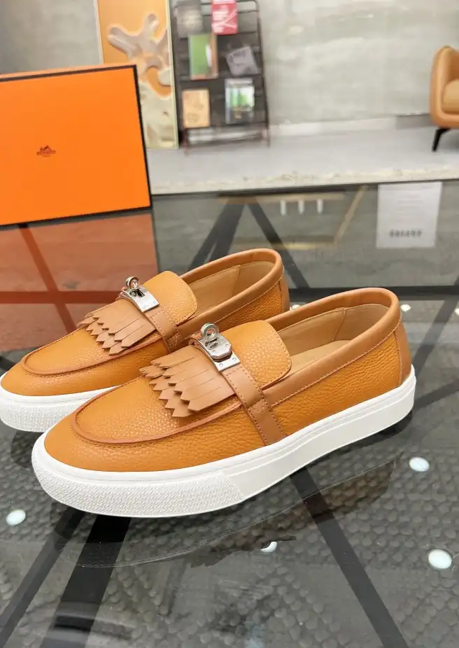 hype Hermes Leather Shoes