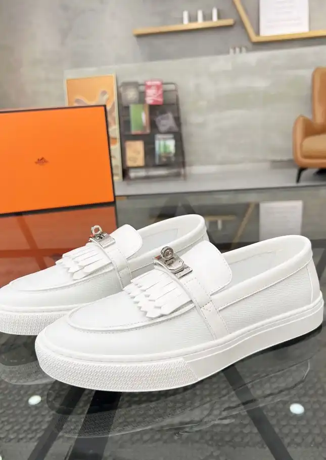 hype Hermes Leather Shoes