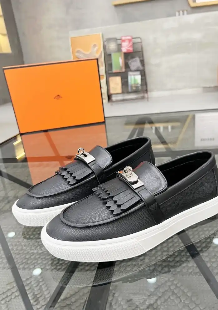 hype Hermes Leather Shoes