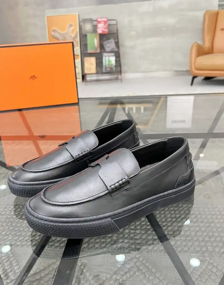 hype Hermes Leather Shoes