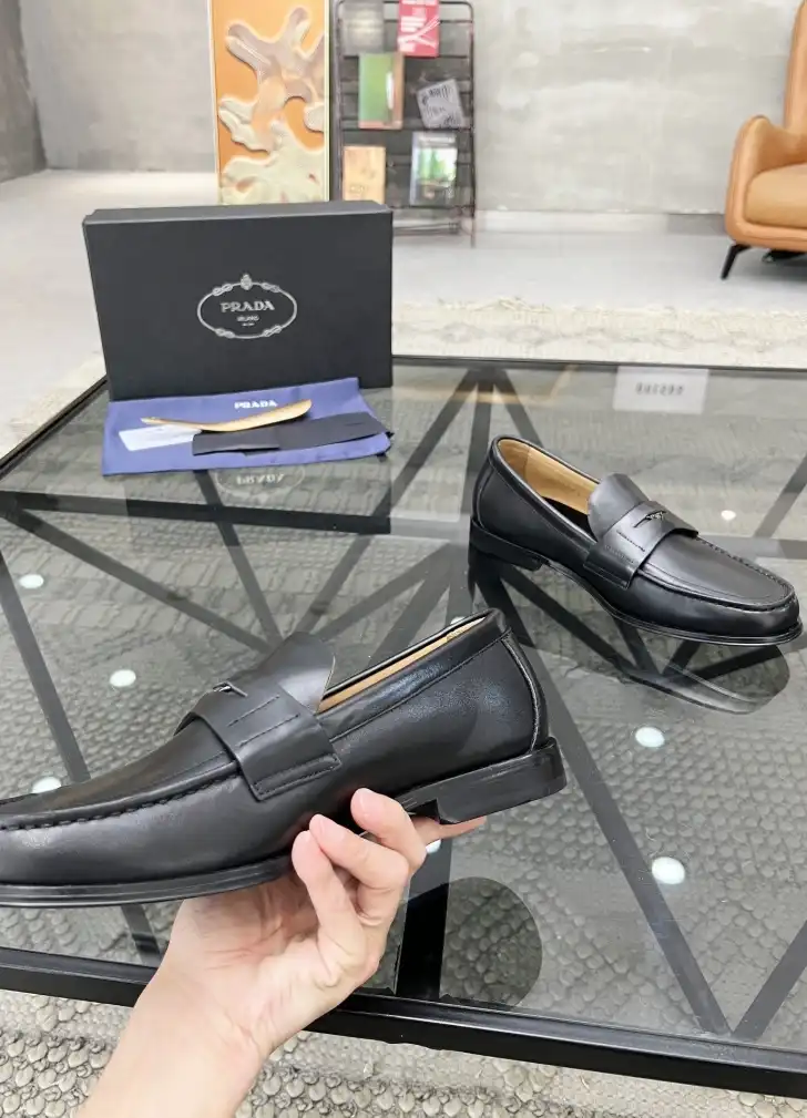 hype Prada Leather Shoes