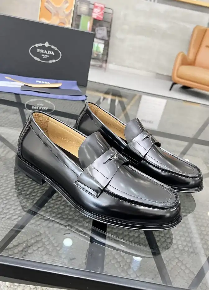 hype Prada Leather Shoes