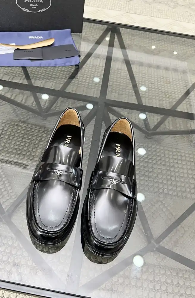 hype Prada Leather Shoes