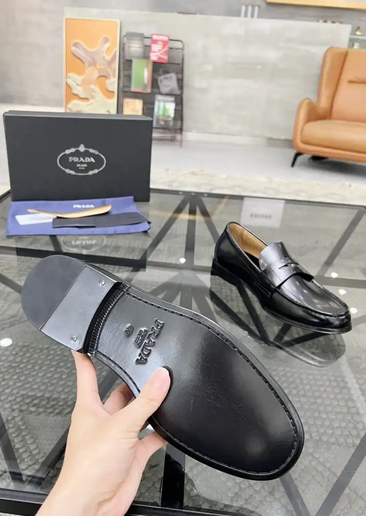 hype Prada Leather Shoes