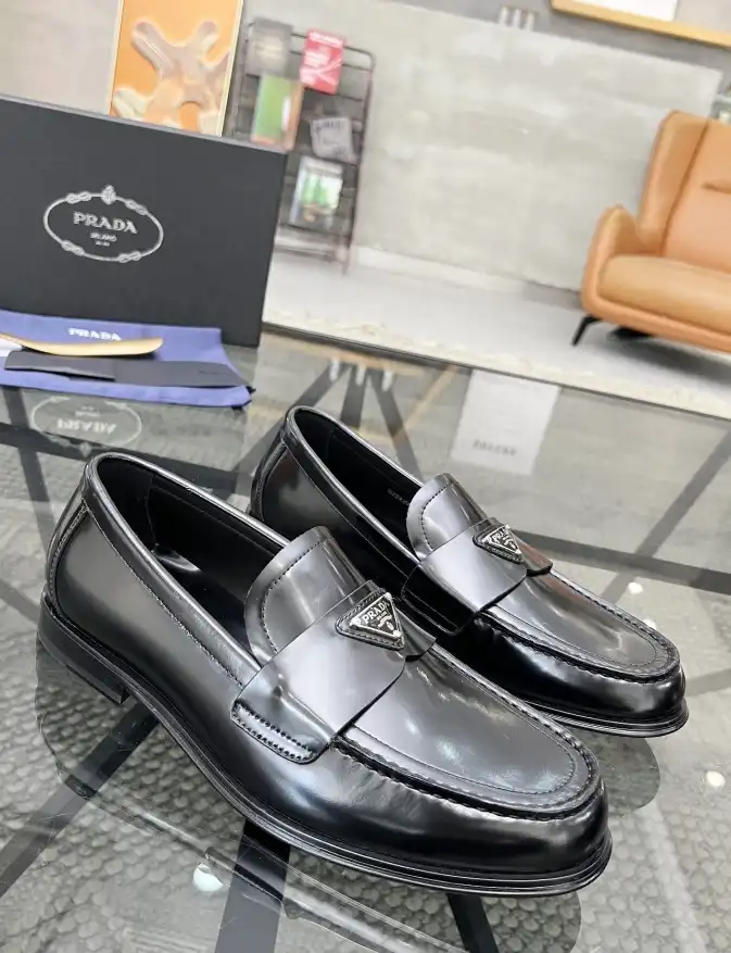 hype Prada Leather Shoes