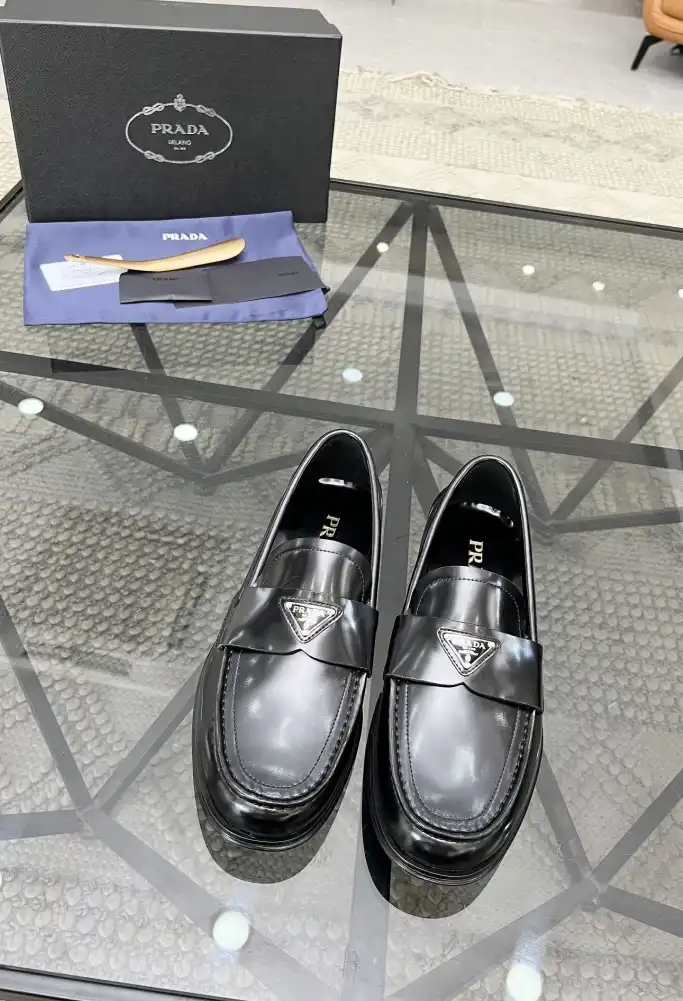 hype Prada Leather Shoes