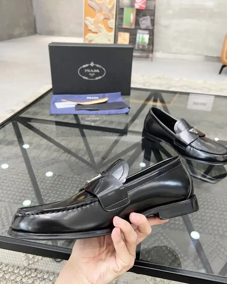 hype Prada Leather Shoes