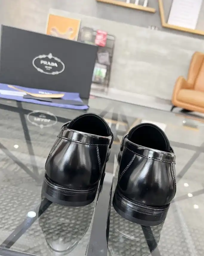 hype Prada Leather Shoes