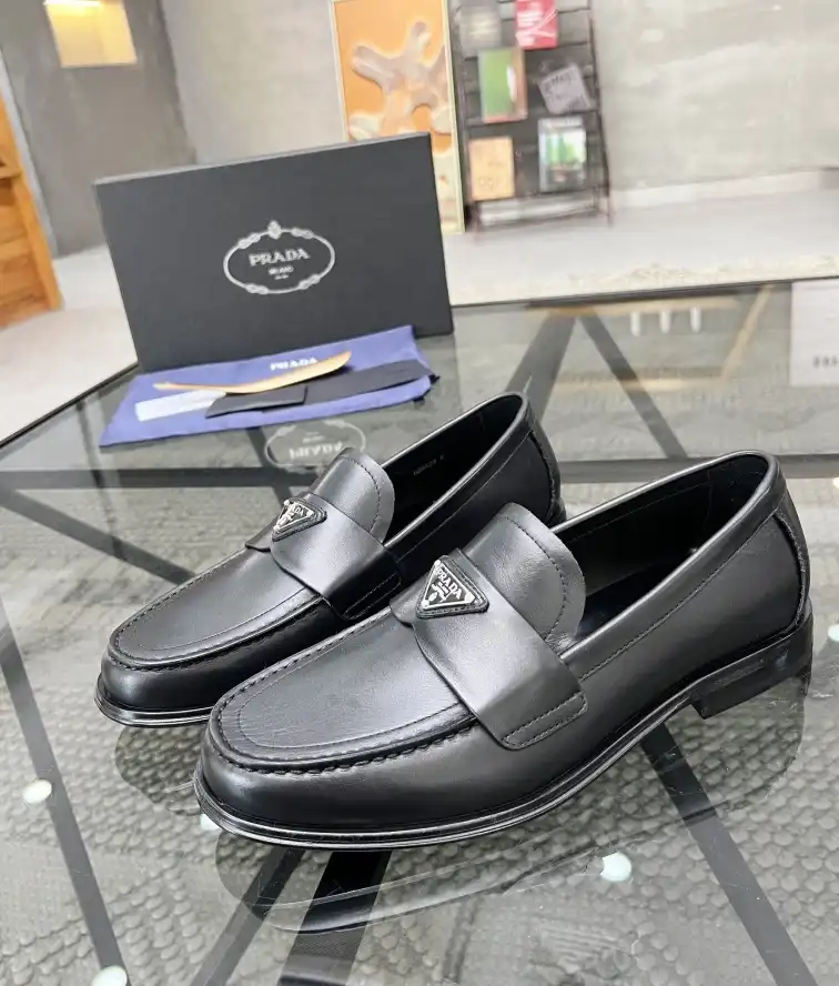 hype Prada Leather Shoes