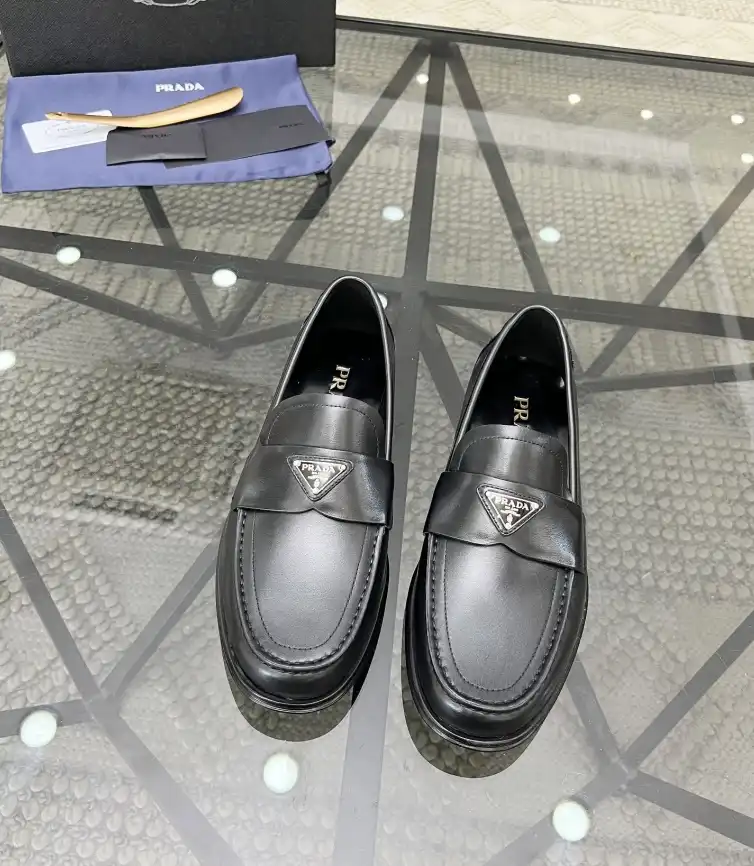 hype Prada Leather Shoes