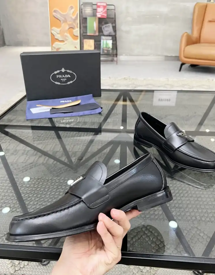 hype Prada Leather Shoes