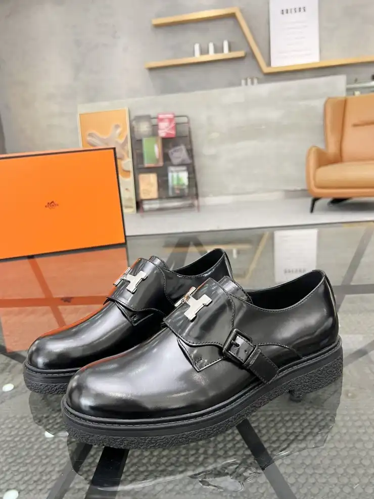 hype Hermes Leather Shoes