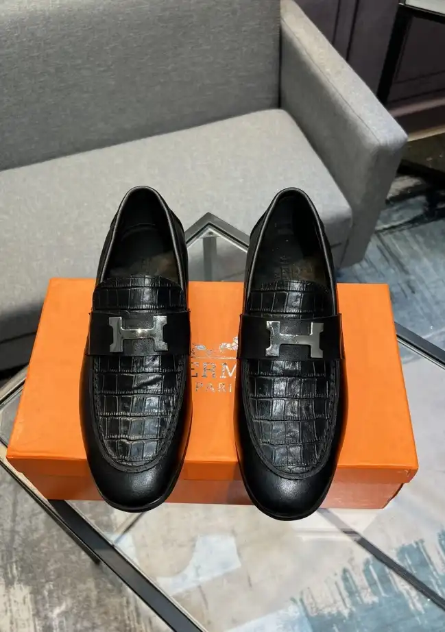 hype Hermes Leather Shoes