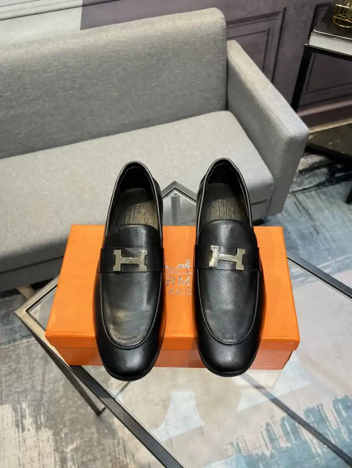 hype Hermes Leather Shoes