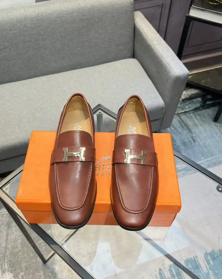 hype Hermes Leather Shoes