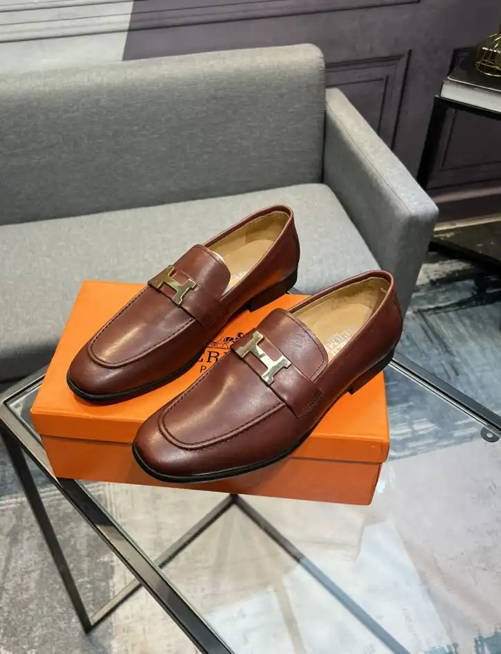 hype Hermes Leather Shoes