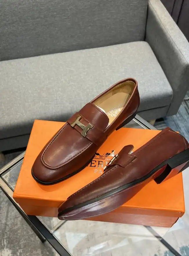 hype Hermes Leather Shoes