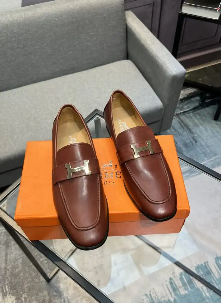 hype Hermes Leather Shoes