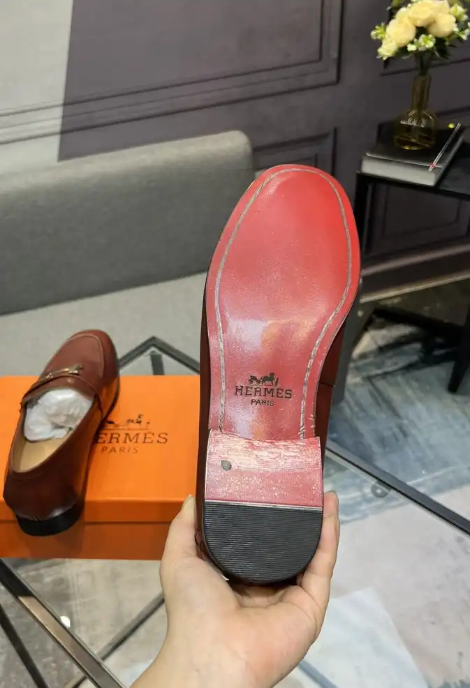 hype Hermes Leather Shoes