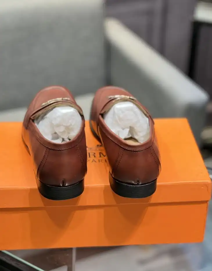 hype Hermes Leather Shoes