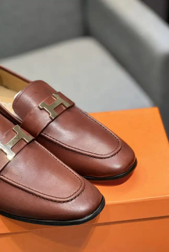 hype Hermes Leather Shoes