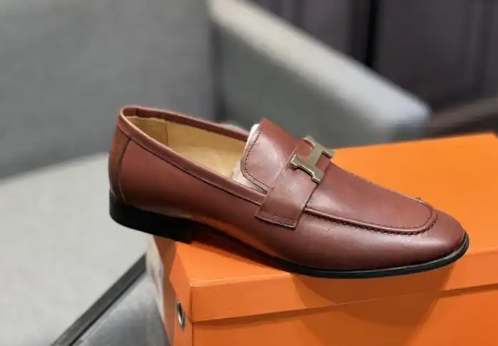 hype Hermes Leather Shoes