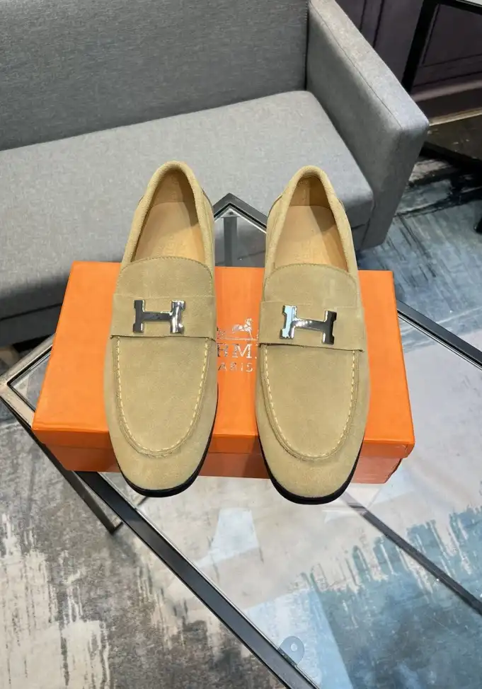 hype Hermes Leather Shoes