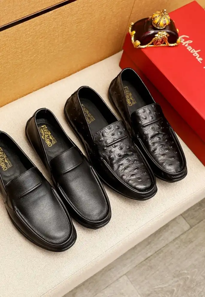 hype Ferragamo Leather Shoes