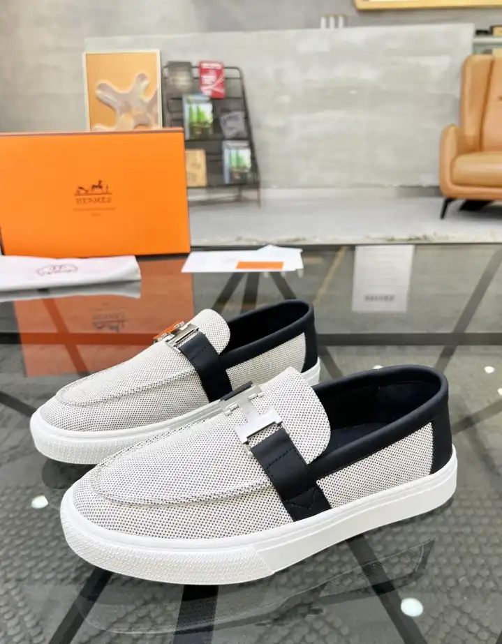 hype Hermes Leather Shoes