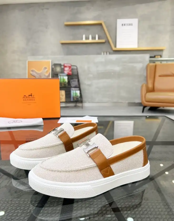 hype Hermes Leather Shoes