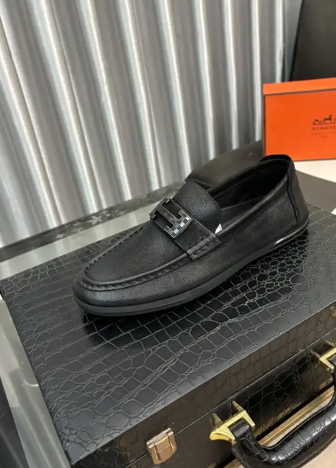 hype Hermes Leather Shoes